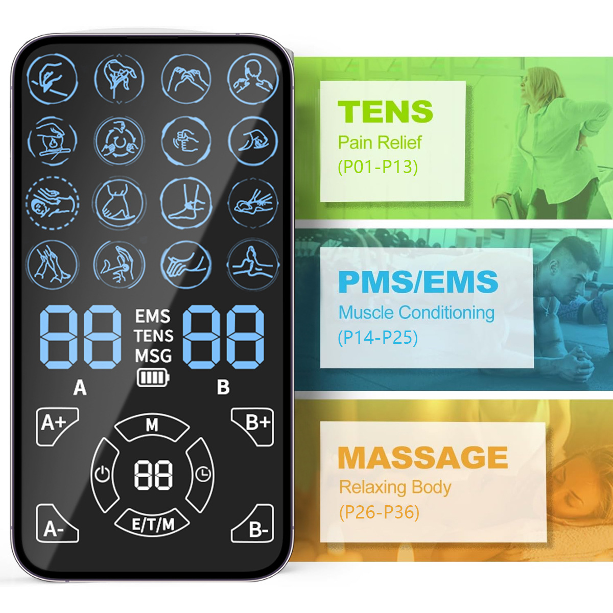 Tens Pain Relief Unit - Pain Relief TENS Unit EMS Massager