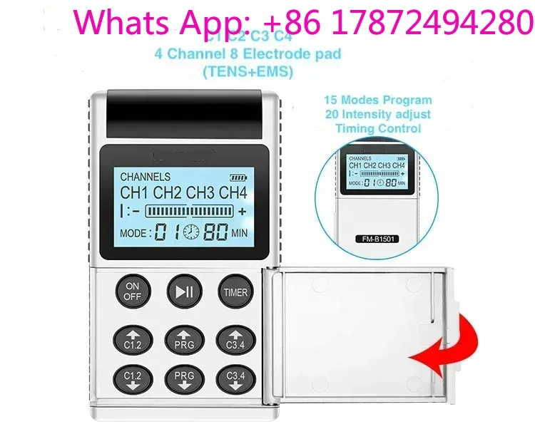 Tens Pain Relief Unit - 7000 4 channel 15 modes pain
