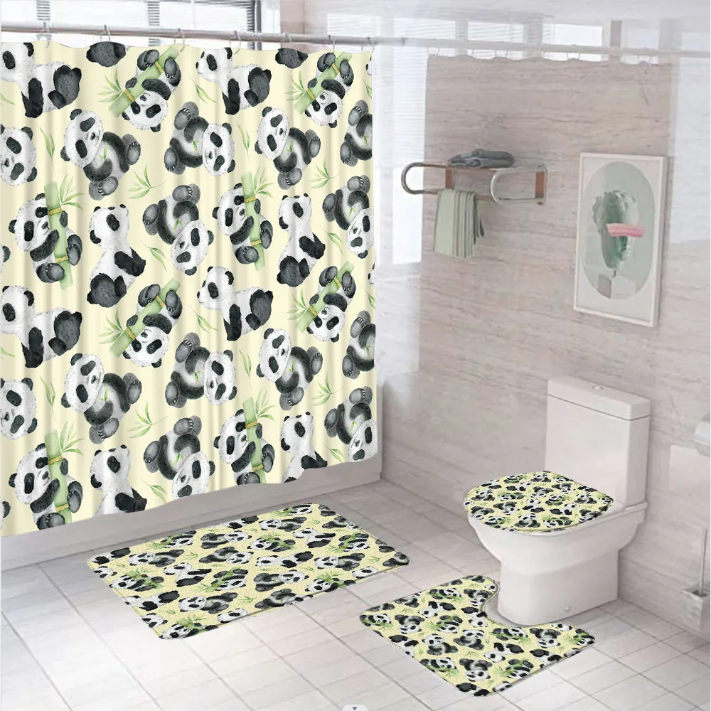 4Pc Watercolor Green Bamboo Sh - đánh giá và giá Bamboo Bath Mat