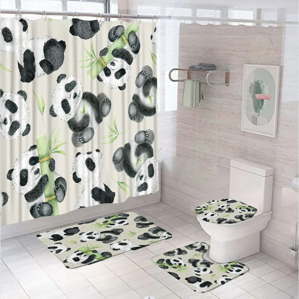 4Pc Watercolor Green Bamboo Sh - đánh giá và giá Bamboo Bath Mat