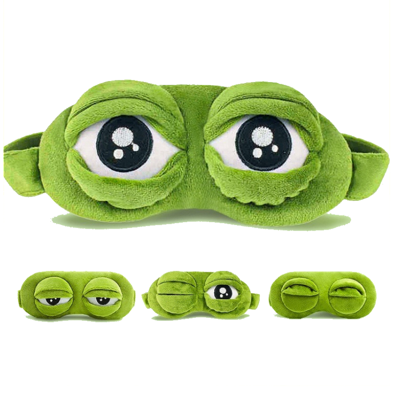 3D Sad Frog Sleep Mask Natural - đánh giá và giá Sleep Eye Mask 3D