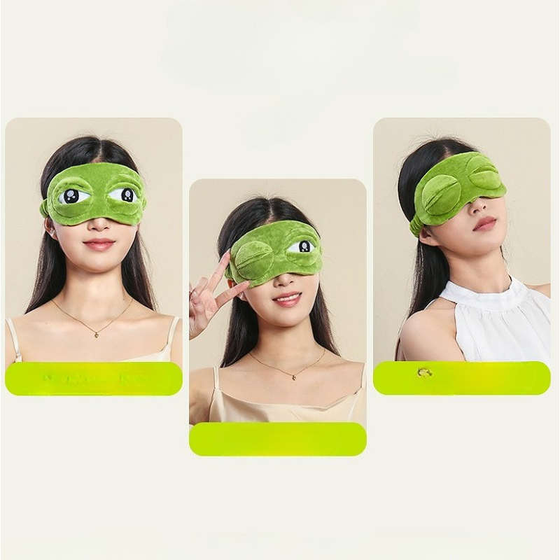 3D Sad Frog Sleep Mask Natural - đánh giá và giá Sleep Eye Mask 3D