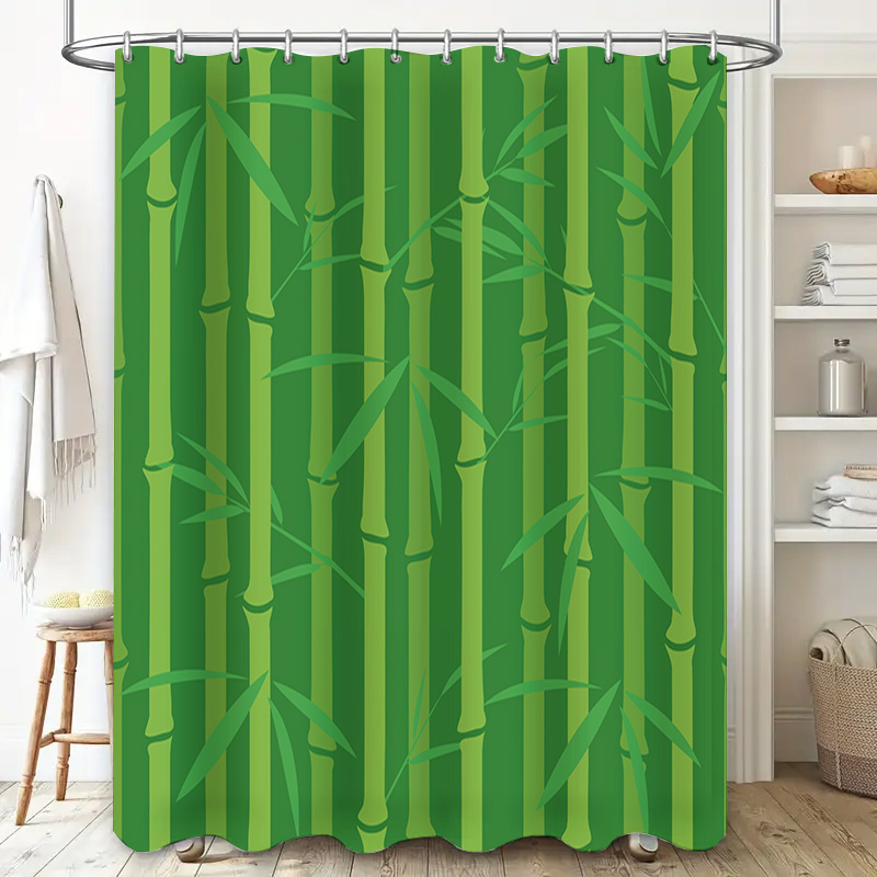 Green Bamboo Shower Curtain wi - đánh giá và giá Bamboo Bath Mat