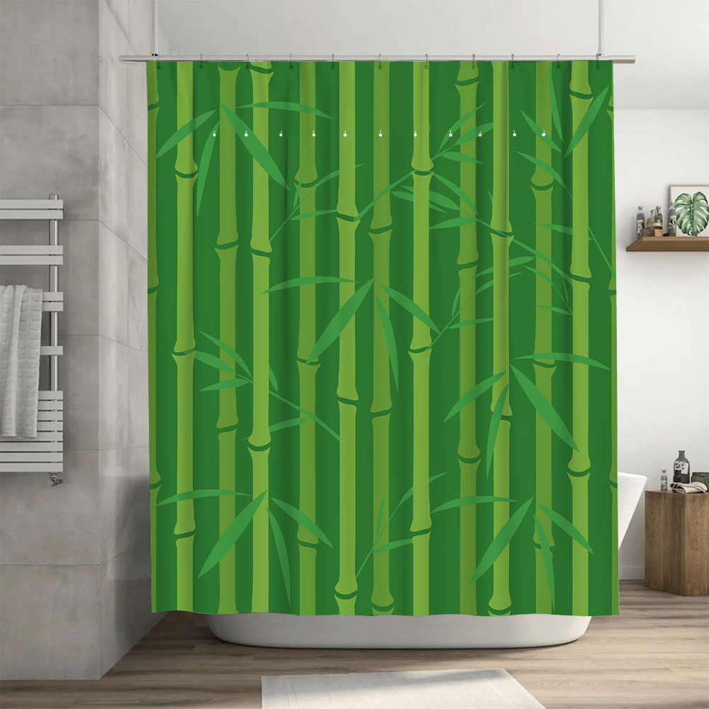 Green Bamboo Shower Curtain wi - đánh giá và giá Bamboo Bath Mat