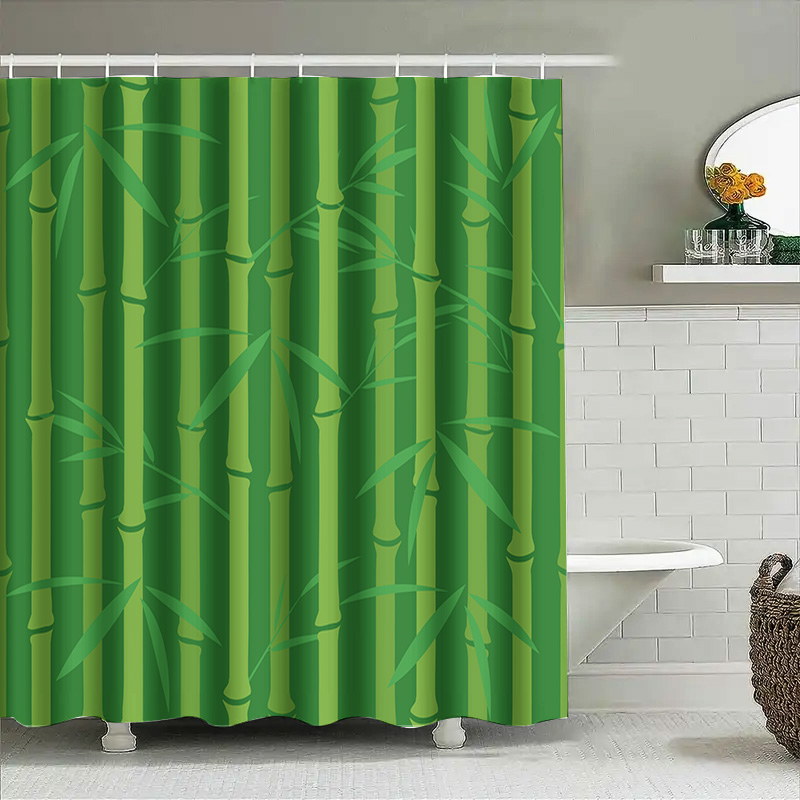 Green Bamboo Shower Curtain wi - đánh giá và giá Bamboo Bath Mat