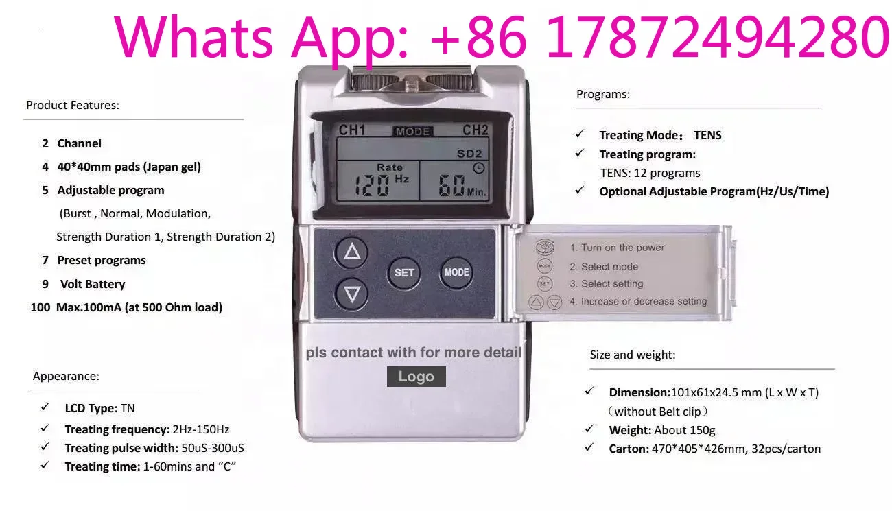 7000 4 channel 15 modes pain r - đánh giá và giá Tens Pain Relief Unit