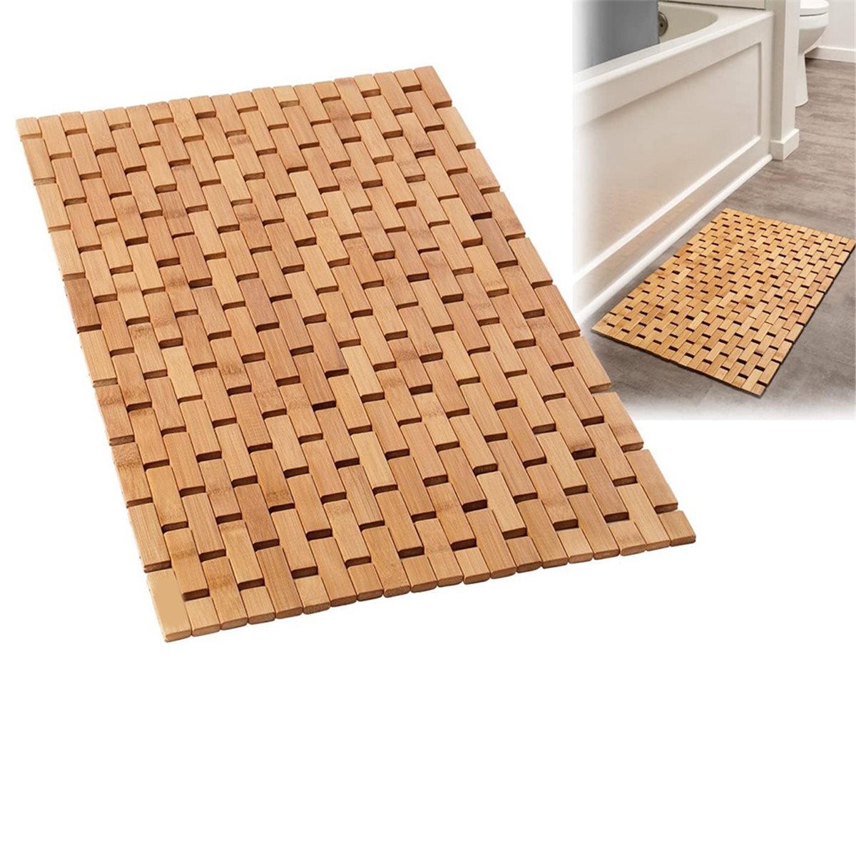 NOCM Bamboo Bath Mat - Foldabl - đánh giá và giá Bamboo Bath Mat