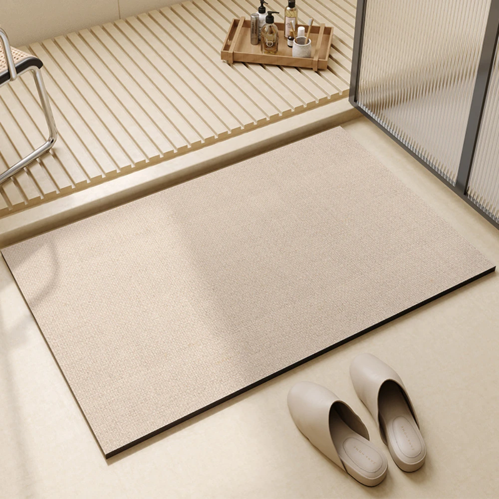 Light Coffee Geometric Line Di - đánh giá và giá Bamboo Bath Mat