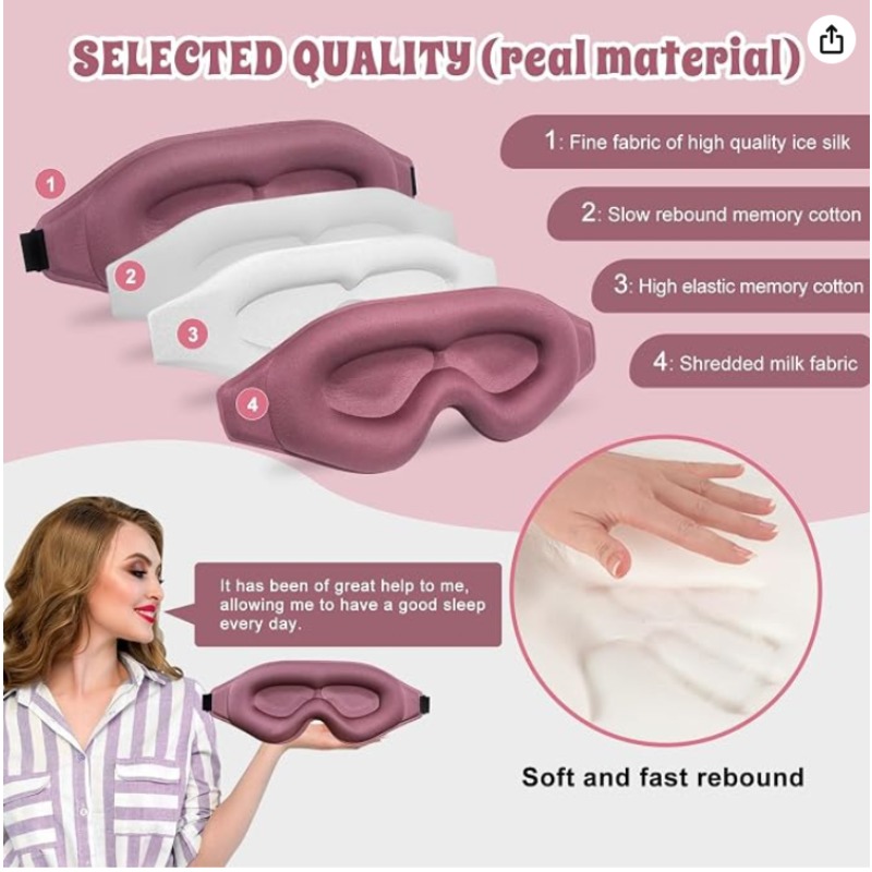 2packs 3D Advanced Eye Mask fo - đánh giá và giá Sleep Eye Mask 3D