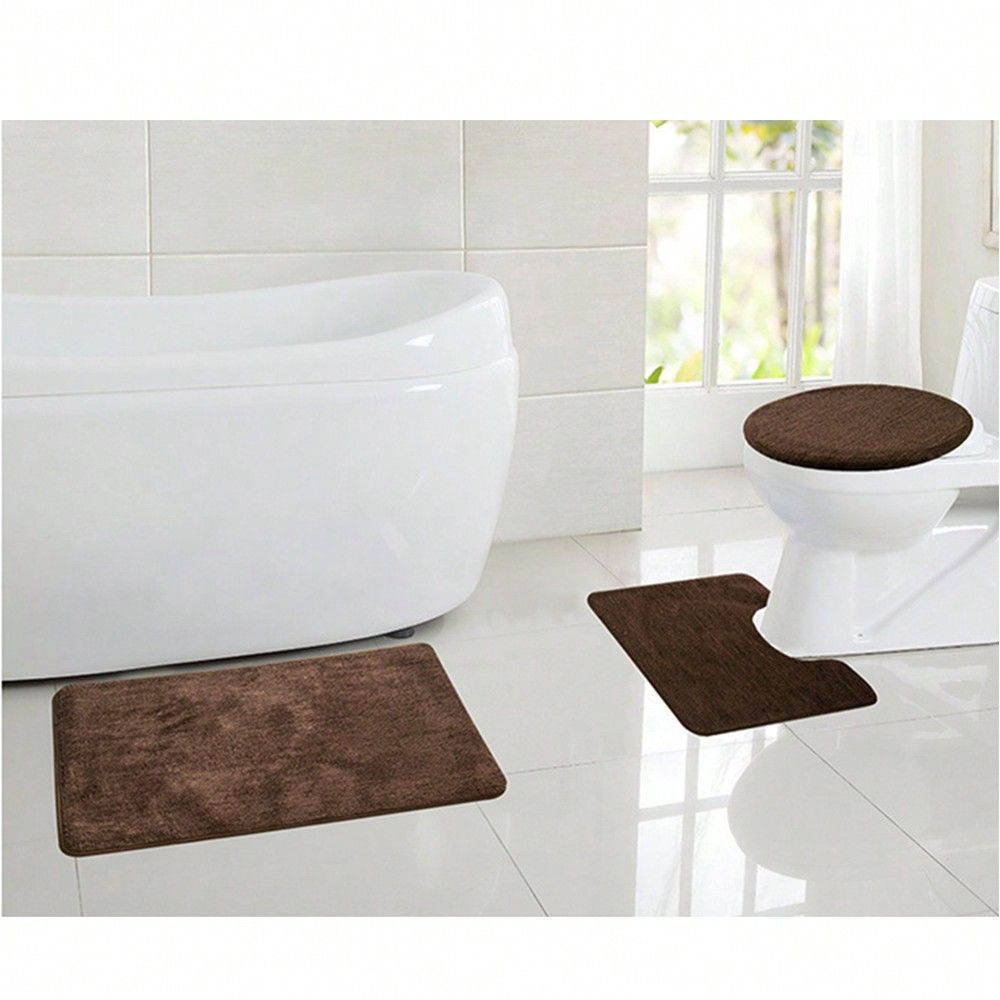 Set Bath Mat Set NonSlip Pedes - đánh giá và giá Bamboo Bath Mat