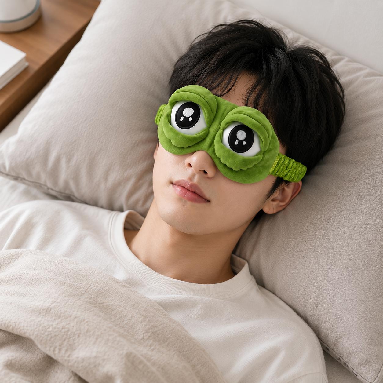 Sleep Eye Mask 3D Cute Frog Fu - đánh giá và giá Sleep Eye Mask 3D