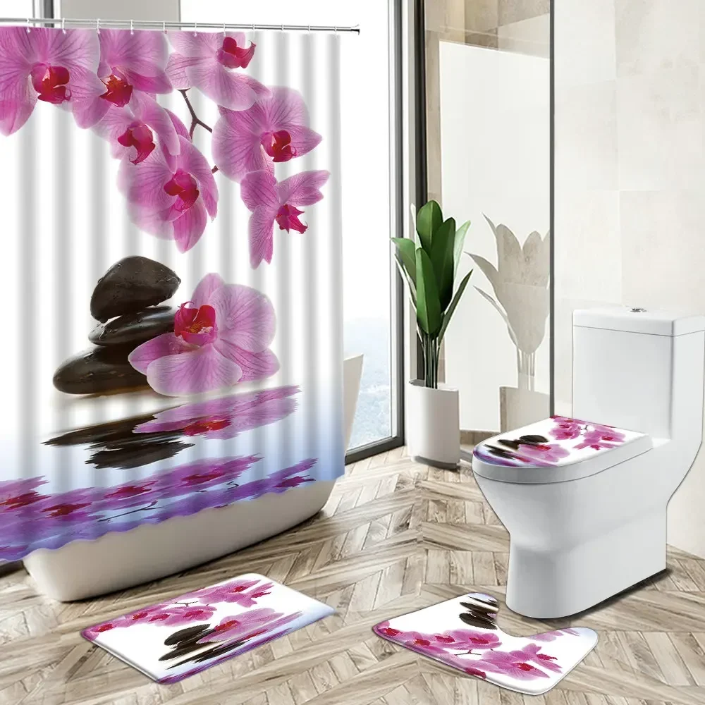 Shower Curtain Orchid Green Ba - đánh giá và giá Bamboo Bath Mat