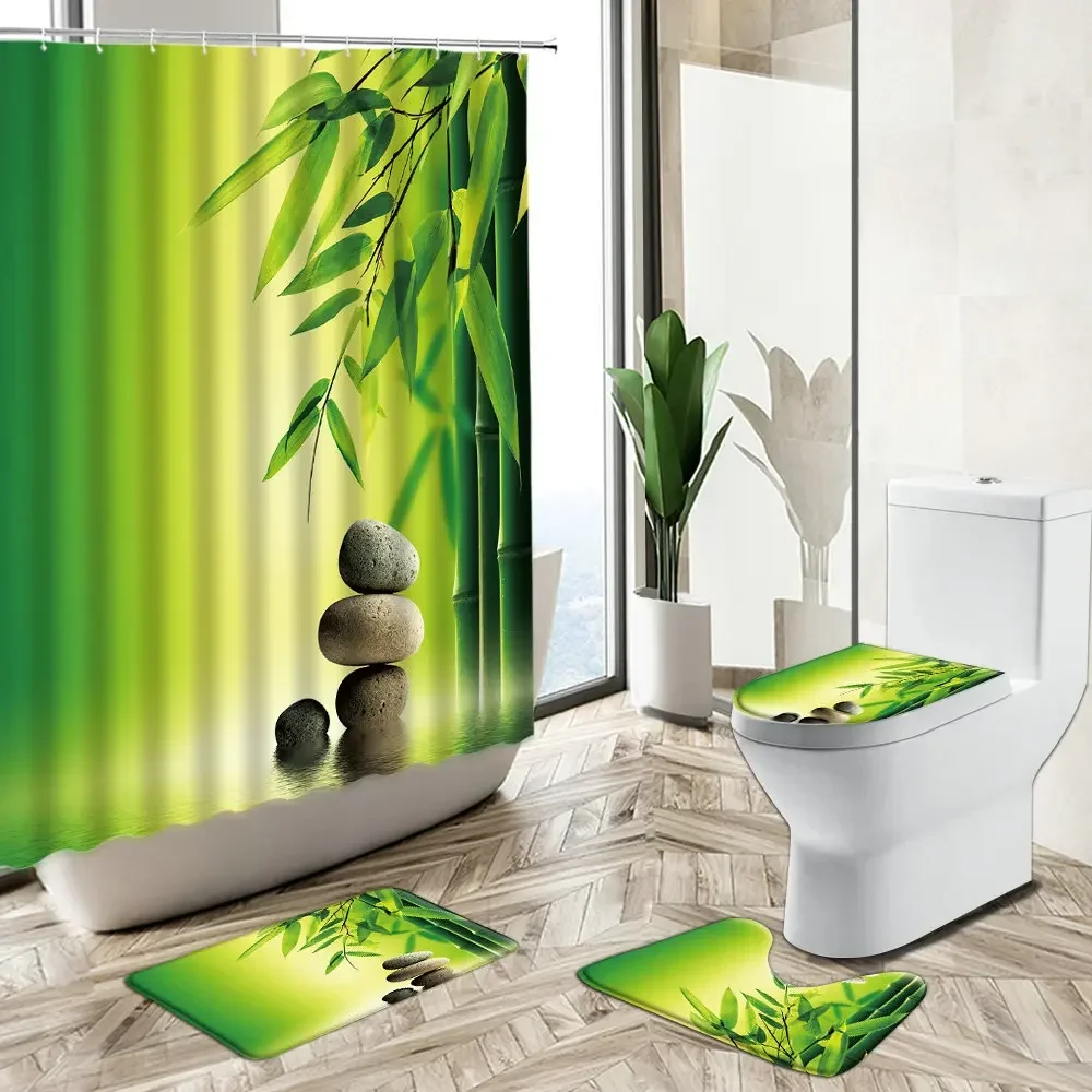Shower Curtain Orchid Green Ba - đánh giá và giá Bamboo Bath Mat