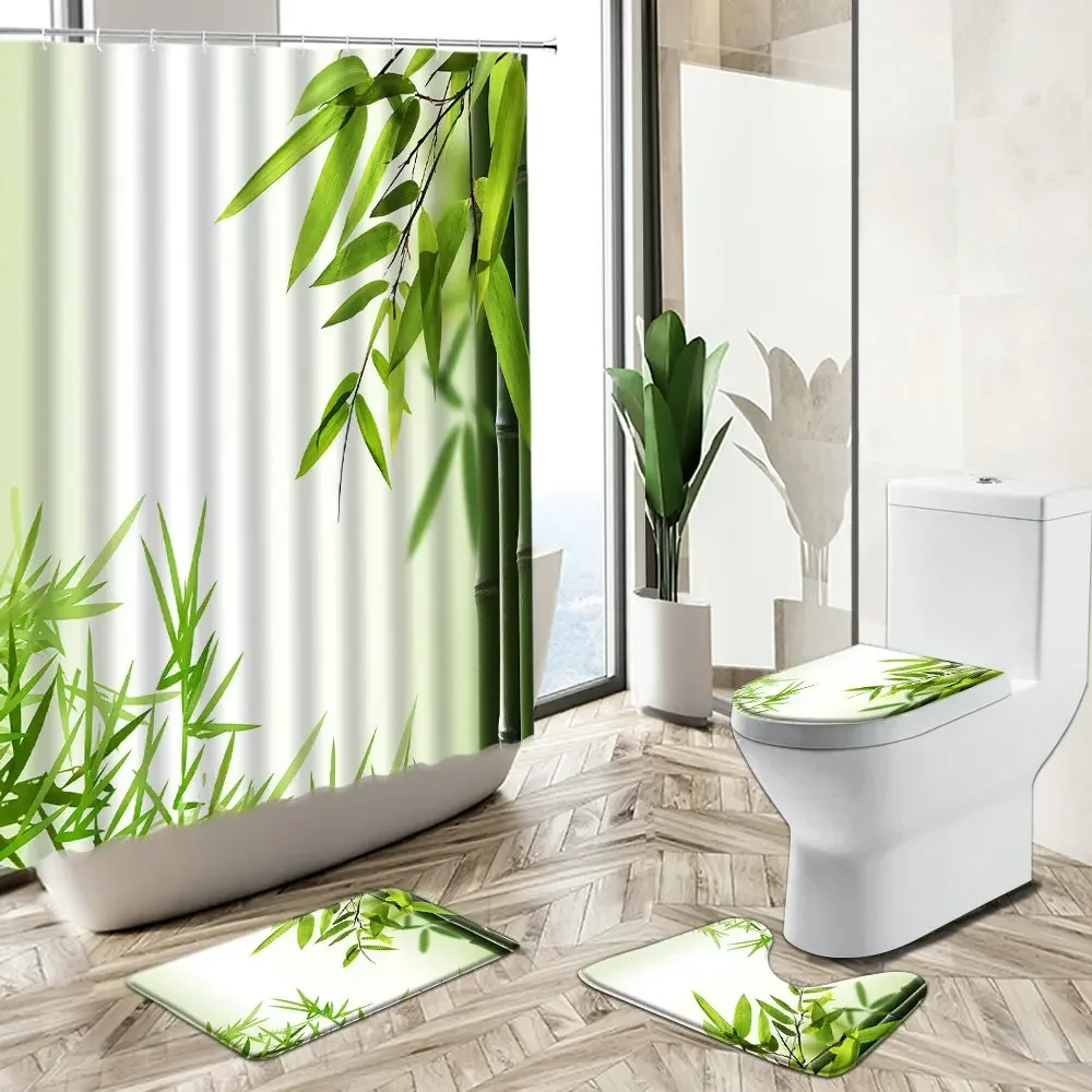 Shower Curtain Orchid Green Ba - đánh giá và giá Bamboo Bath Mat
