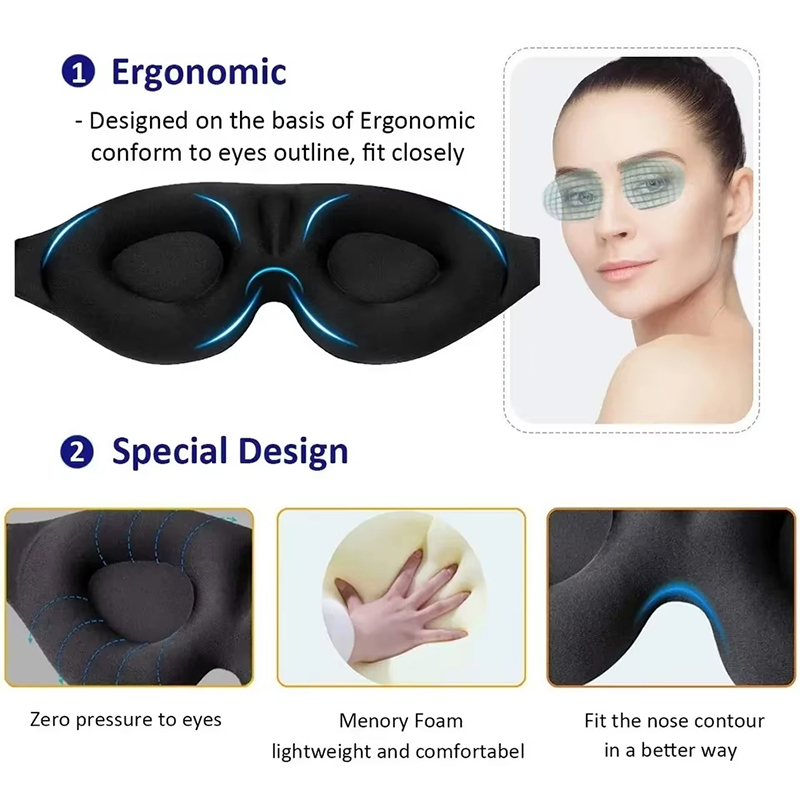 3D Memory Foam Sleep Mask Bloc - đánh giá và giá Sleep Eye Mask 3D